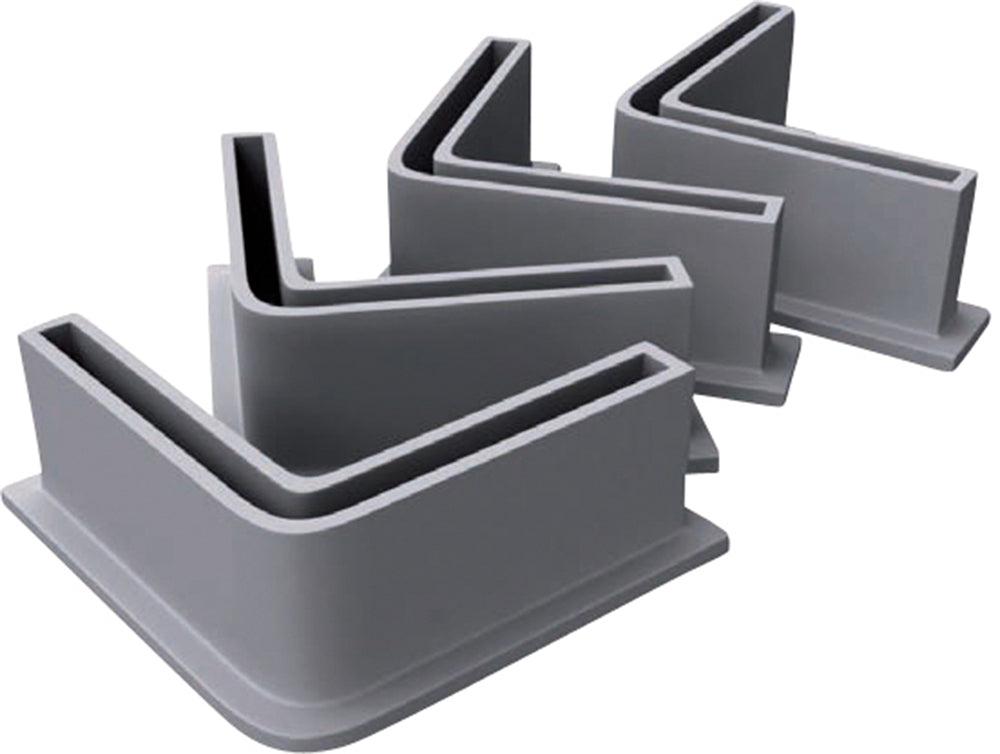 4 Plastikfüße 4 x 4 cm