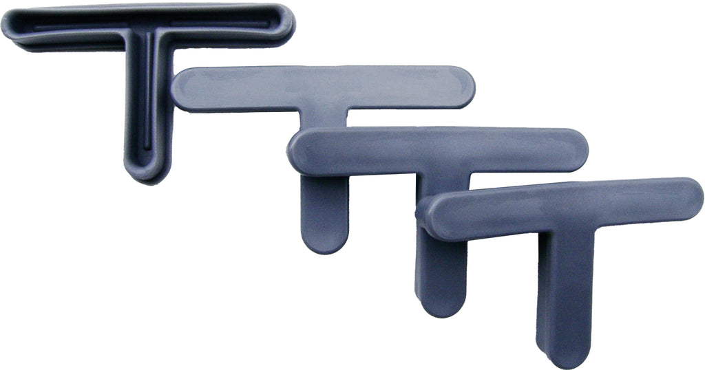 4 T-Plastikfüsse gesteckt 7 x 4 cm