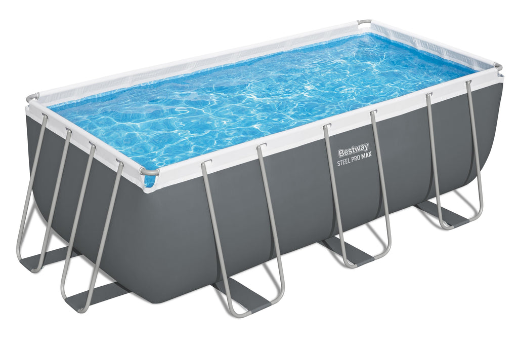 Stahlrahmen-Pool 412 x 201 x 122 cm