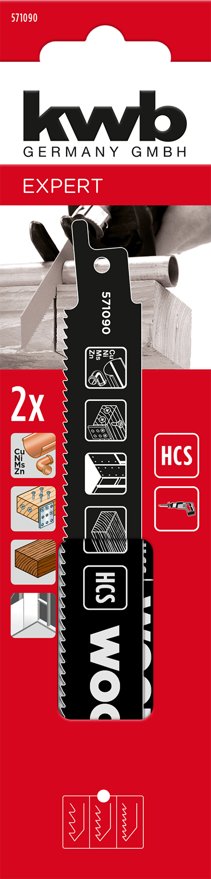HCS-Säbelsägeblätter, Mehrzweckanwendungen, mittel