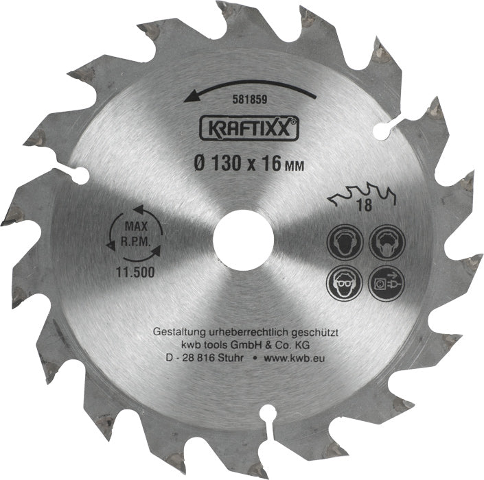 Spanplattensägeblatt für Handkreissäge Ø 130 x 16 mm