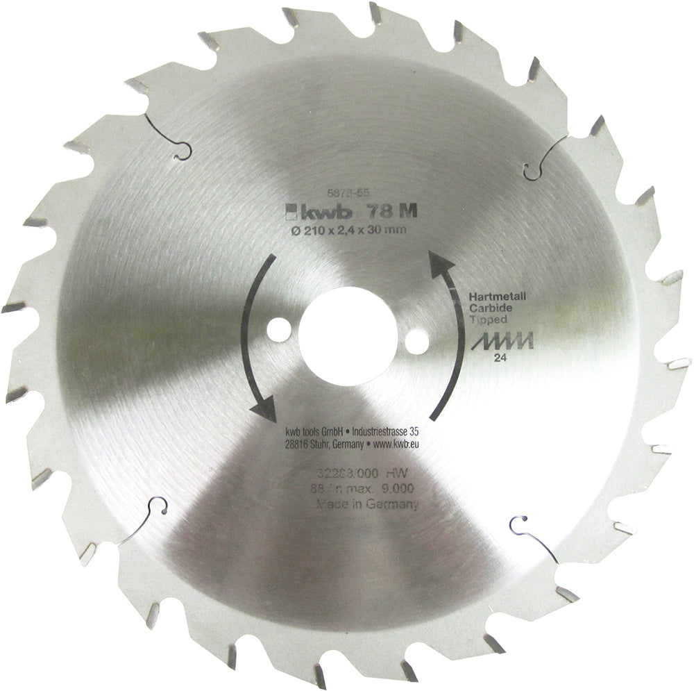 HM-Sägeblatt 210 x 30 mm Ø, 24 Zähne