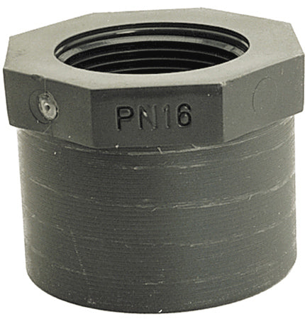 PVC-Reduktions-Nippel 3/8"-IG auf Stutzen 25 mm Ø