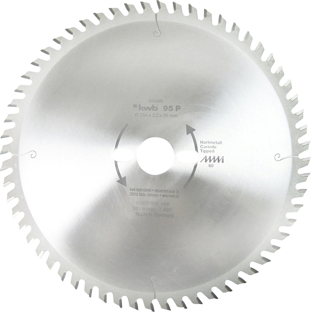 HM-Sägeblatt 254 x 30 mm Ø, 60 Zähne