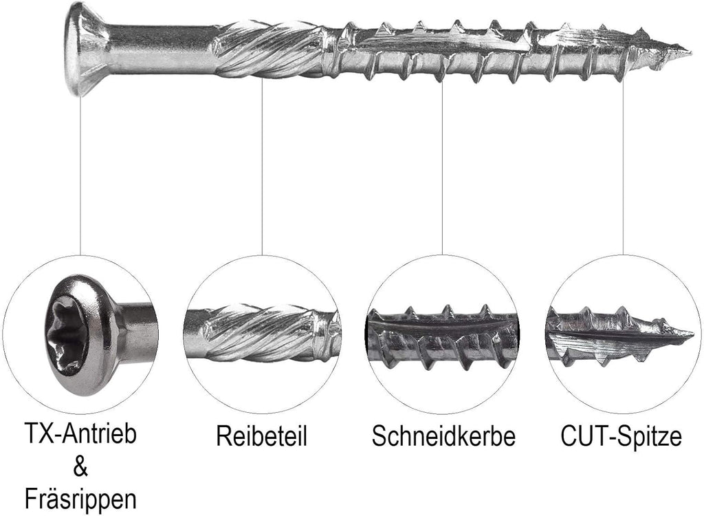 Senkkopf Terrassenschrauben Tx