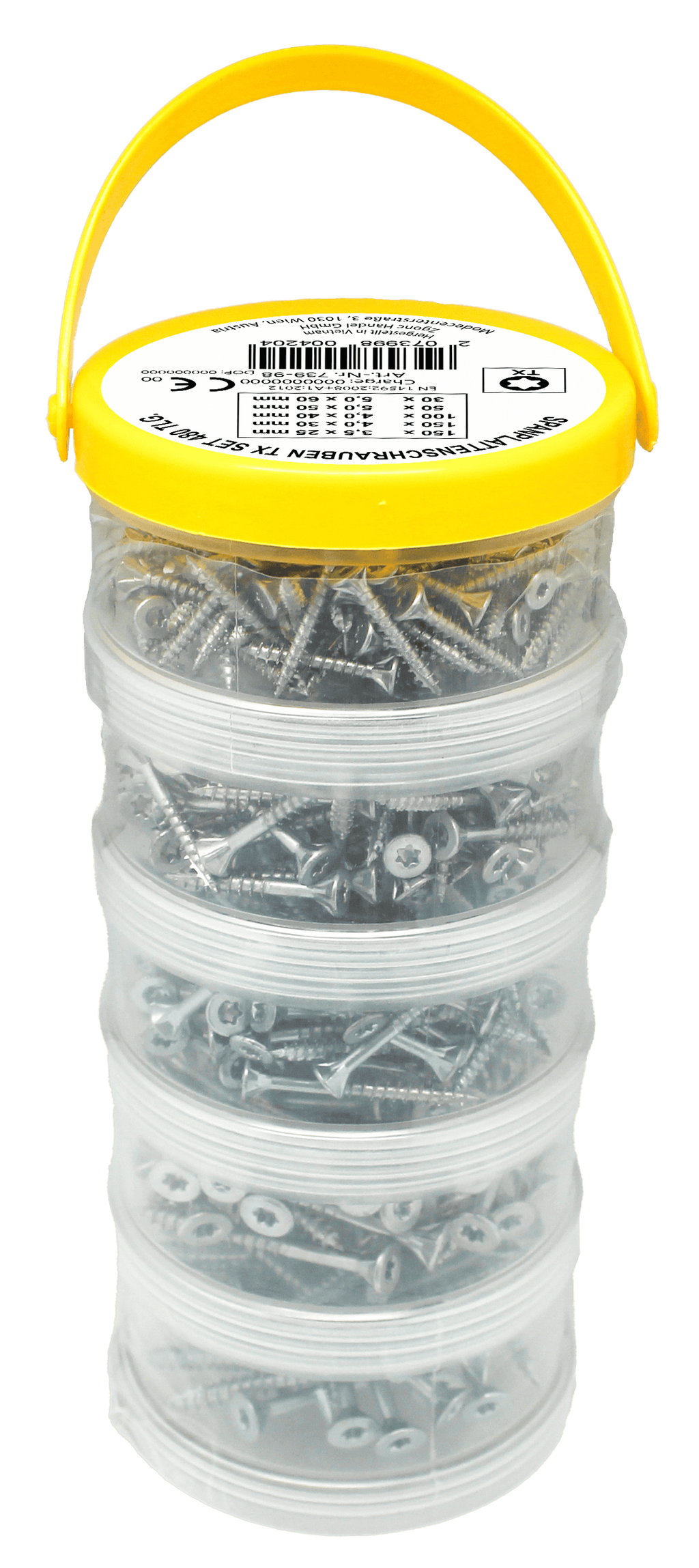 Spanplattenschrauben TX Set 480 Tlg.