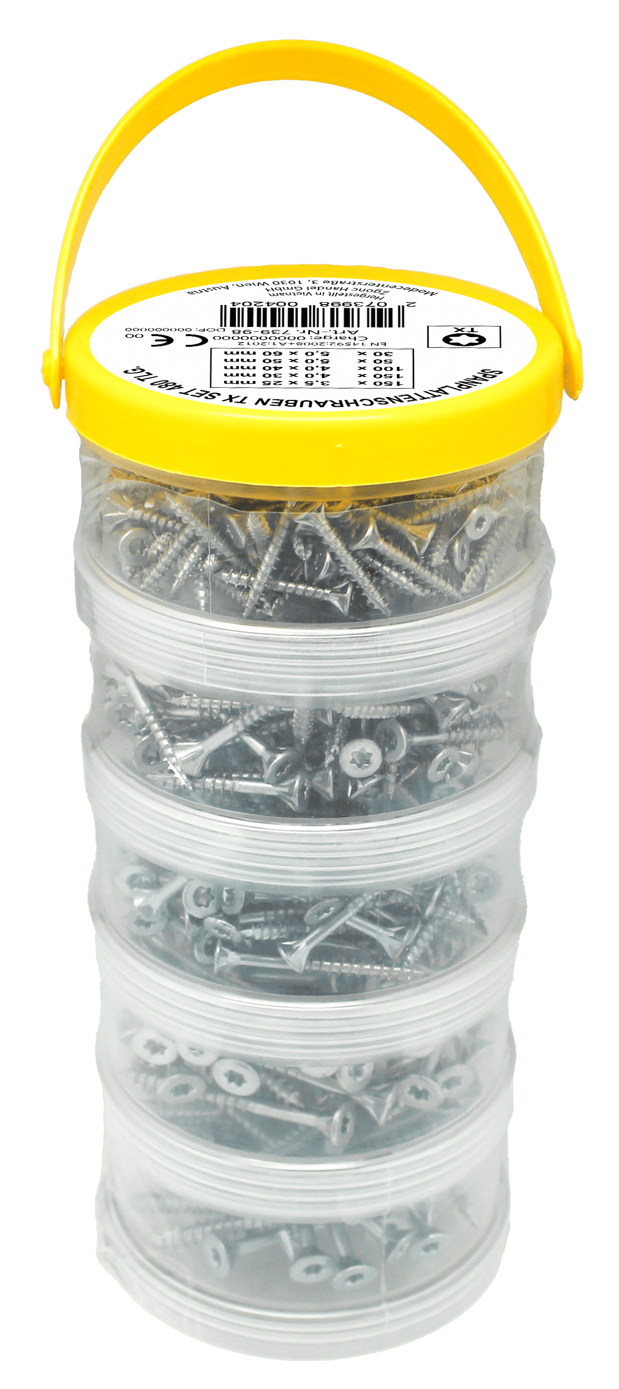 Spanplattenschrauben TX Set 480 Tlg.