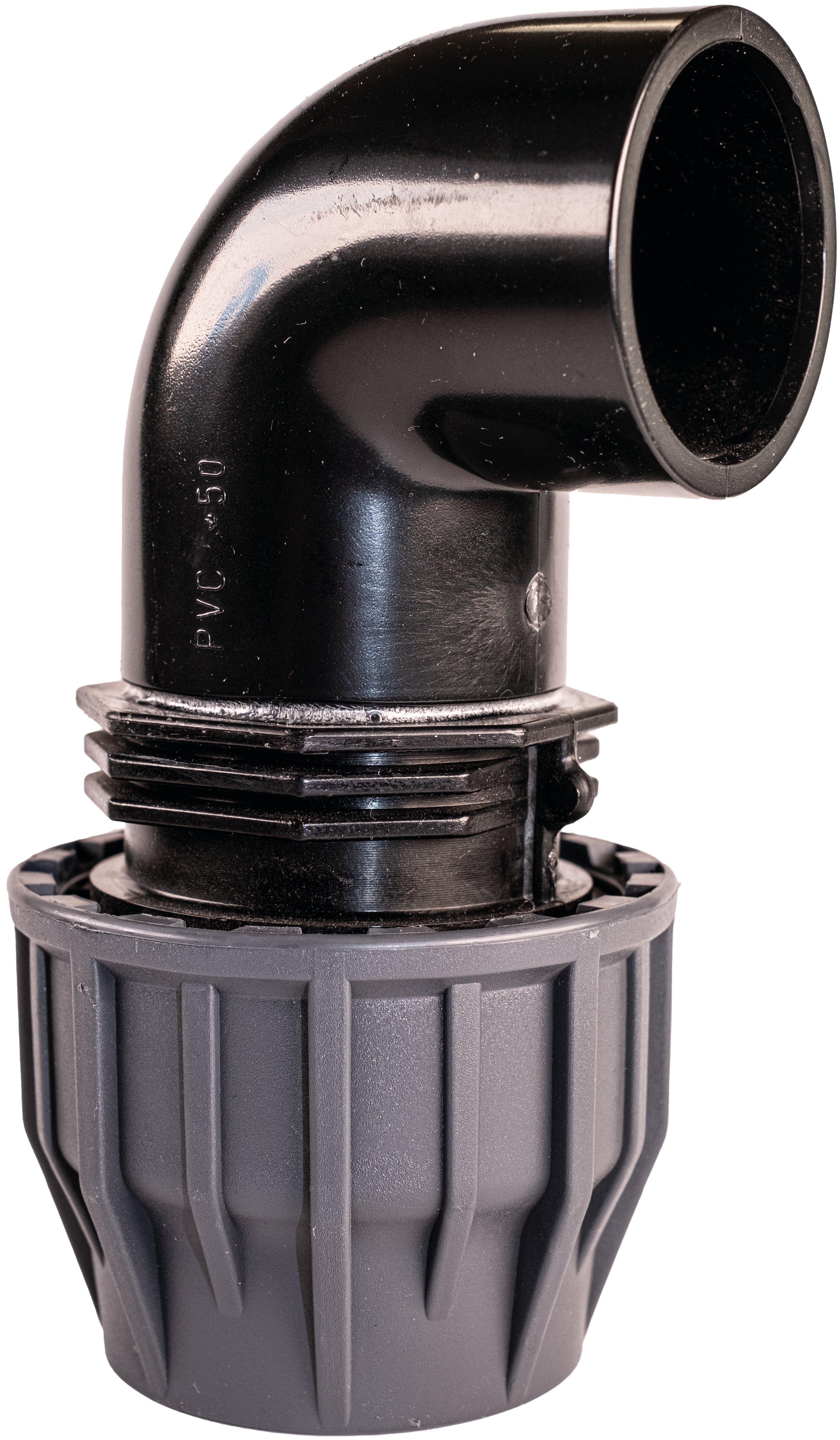 PVC-Klebewinkel (Muffe) DA 50 auf 50 Klemm