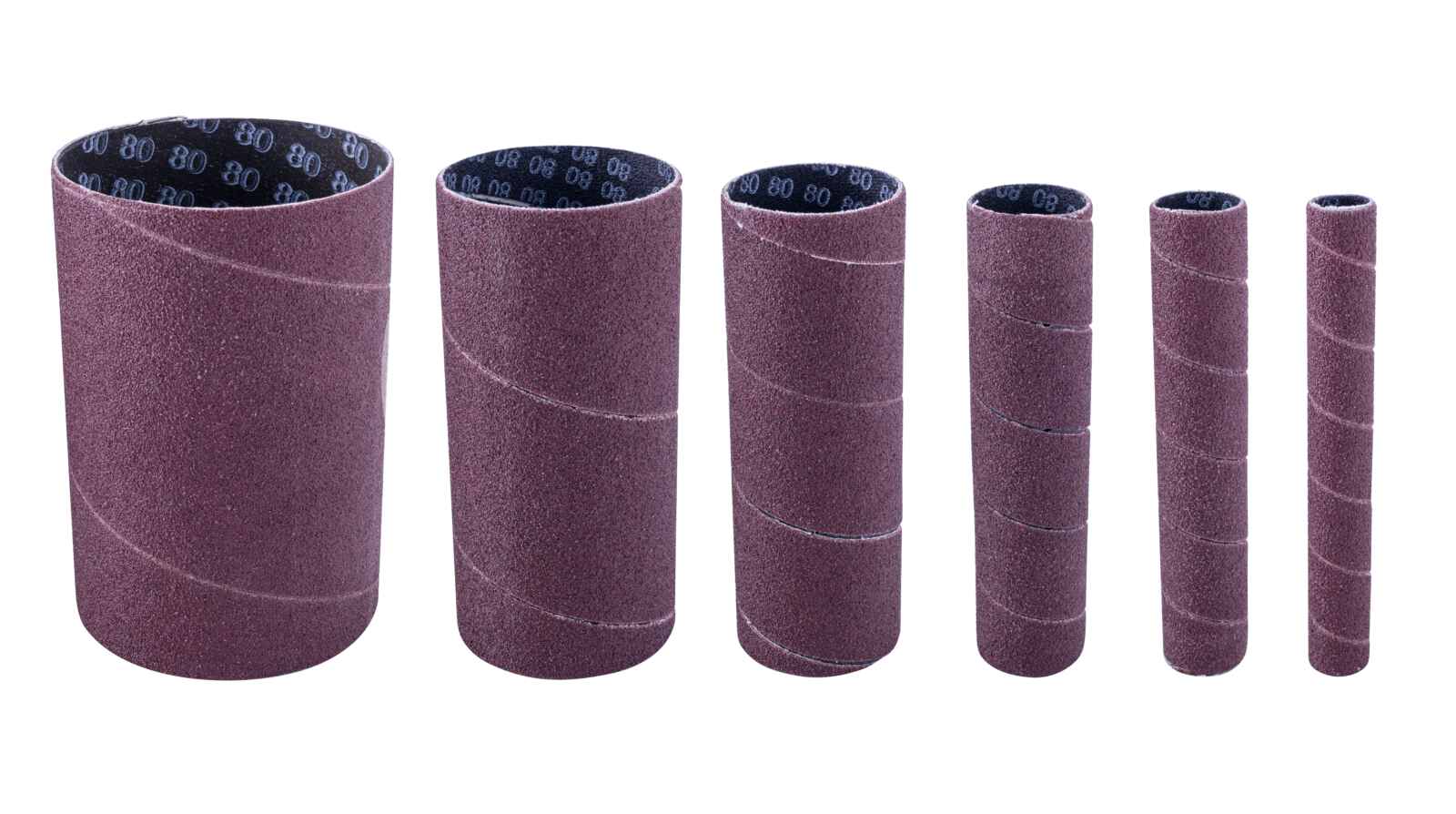 Schleifhülsen-Set K120 Ø 13 / 19 / 26 / 38 / 51 / 76 mm
