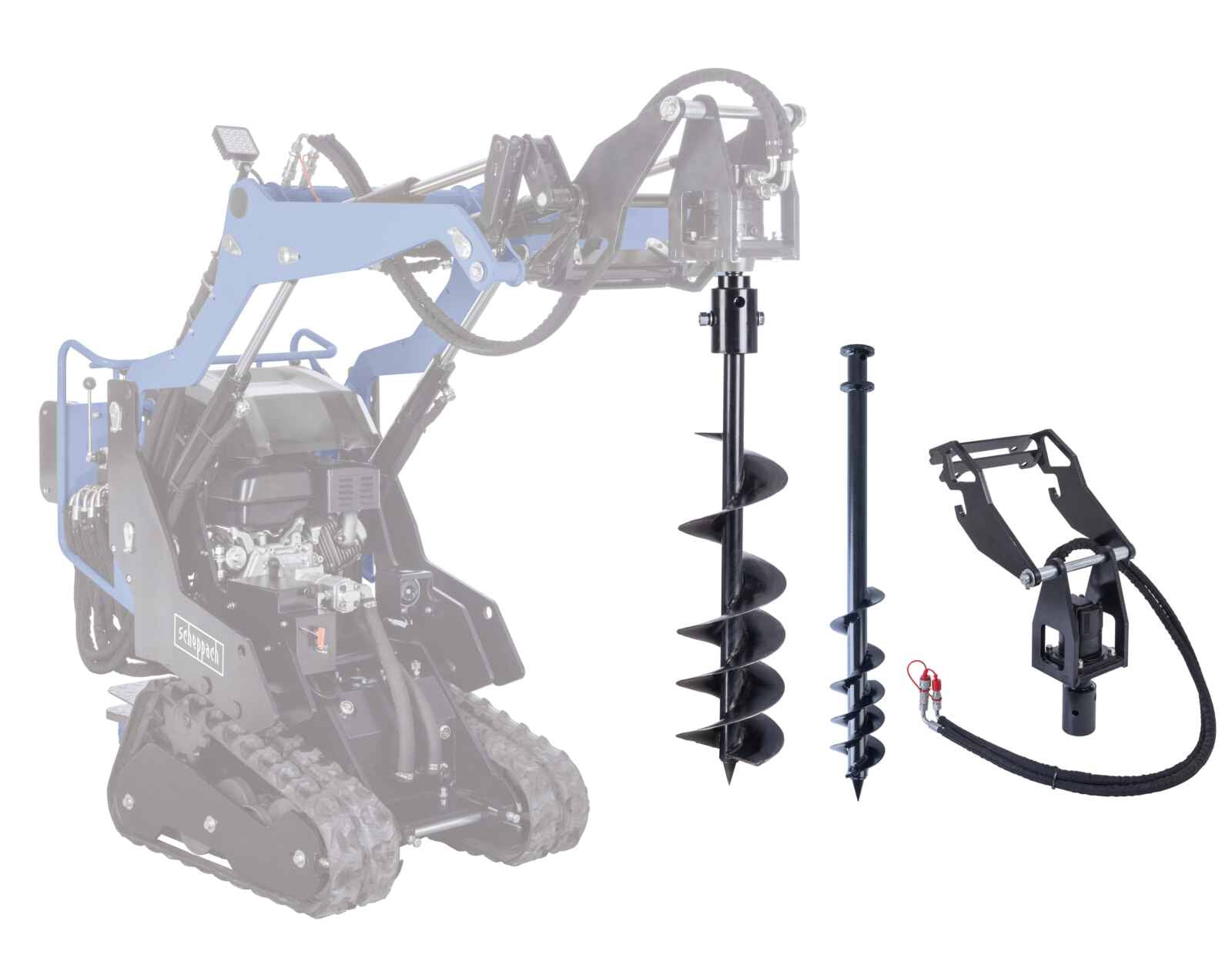 Erdbohrer zu Kompaktlader ø 100mm + ø 200mm