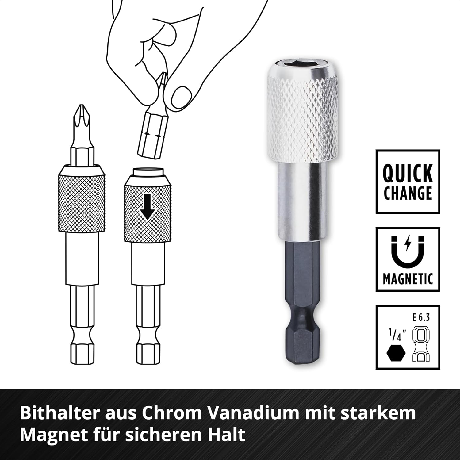 Bit-Box aus CrV-Stahl mit Gürtelclip, 32-tlg.