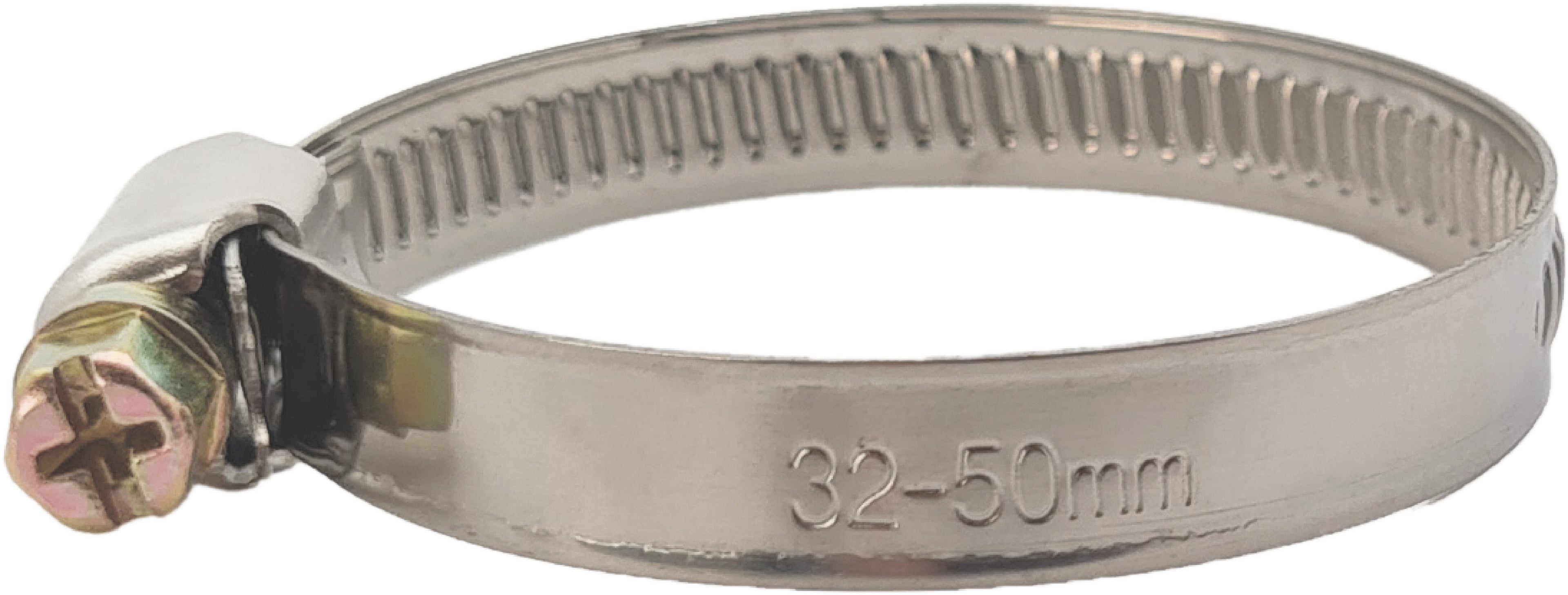 10 Inox-Schlauchklemmen 35 - 50 mm