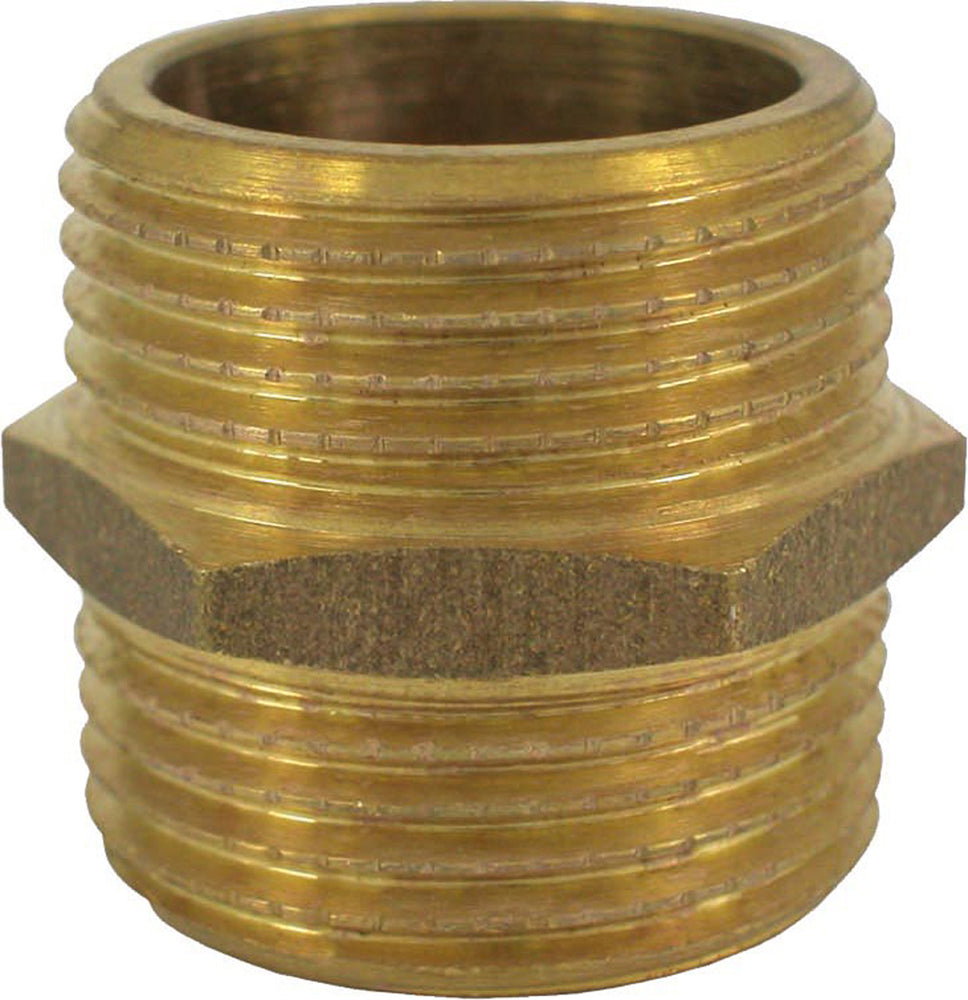 Messing-Doppelnippel 1/2"