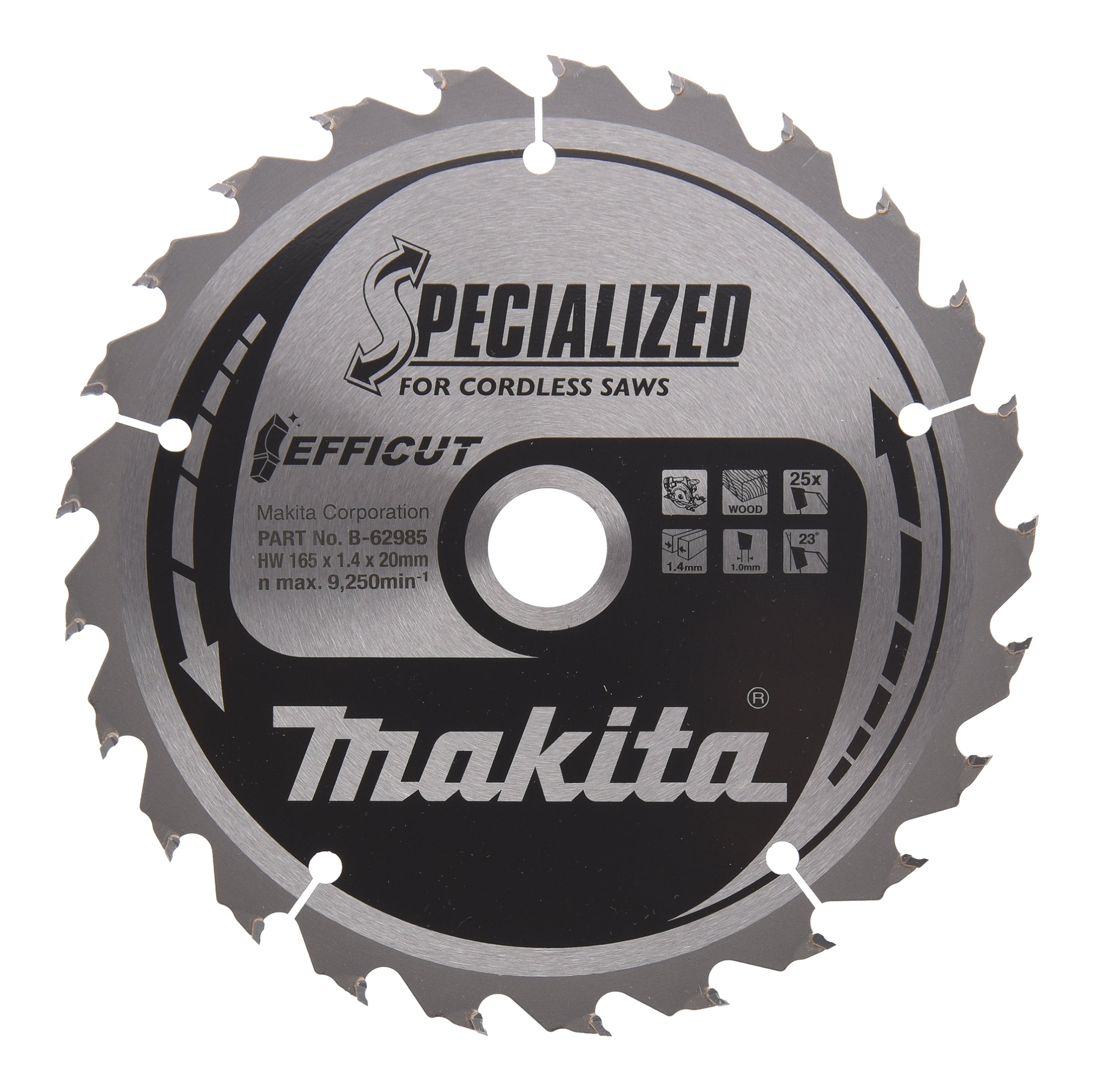 Sägeblatt Efficut / 165 x 20 mm / 25 Zähne