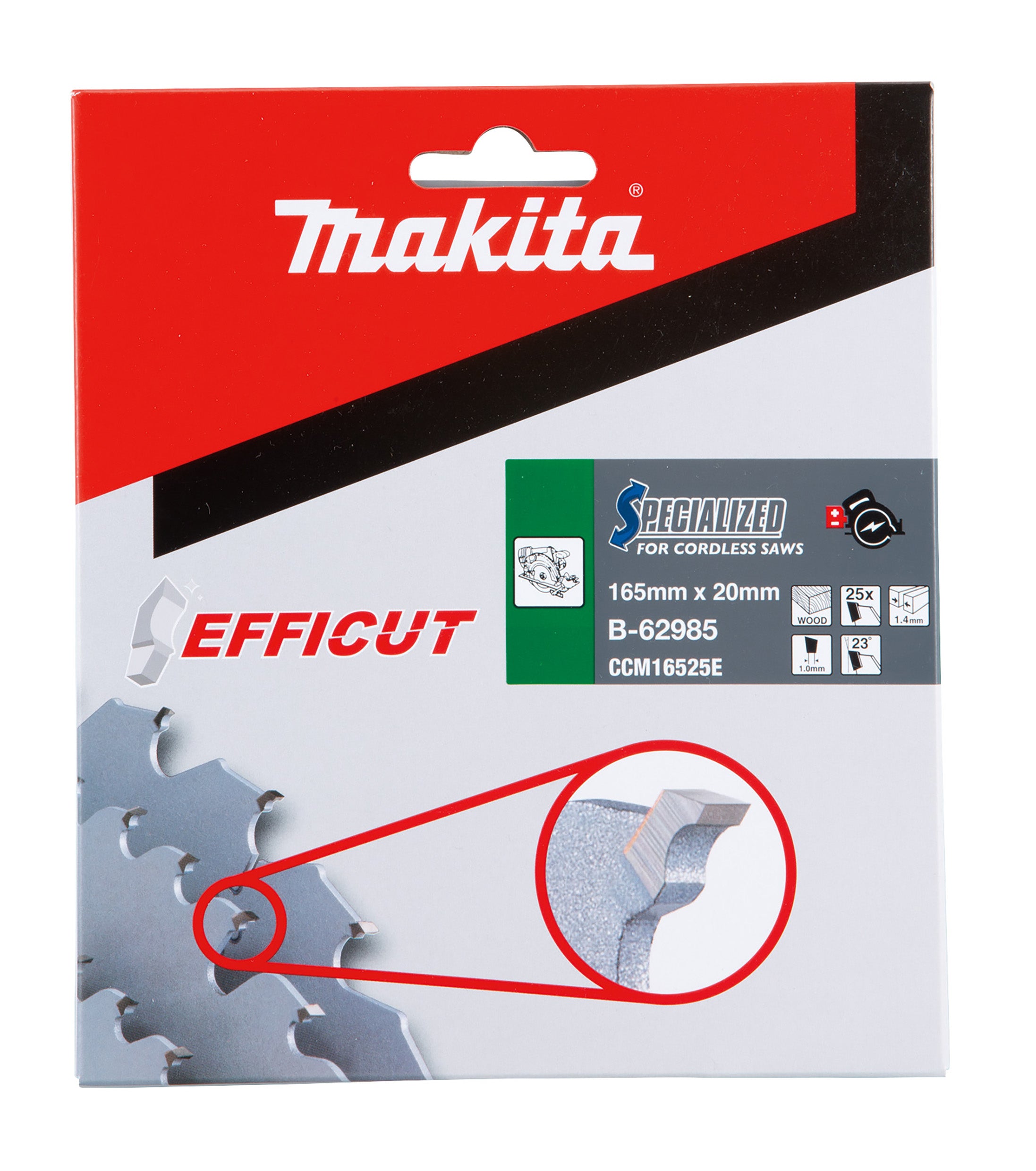 Sägeblatt Efficut / 165 x 20 mm / 25 Zähne