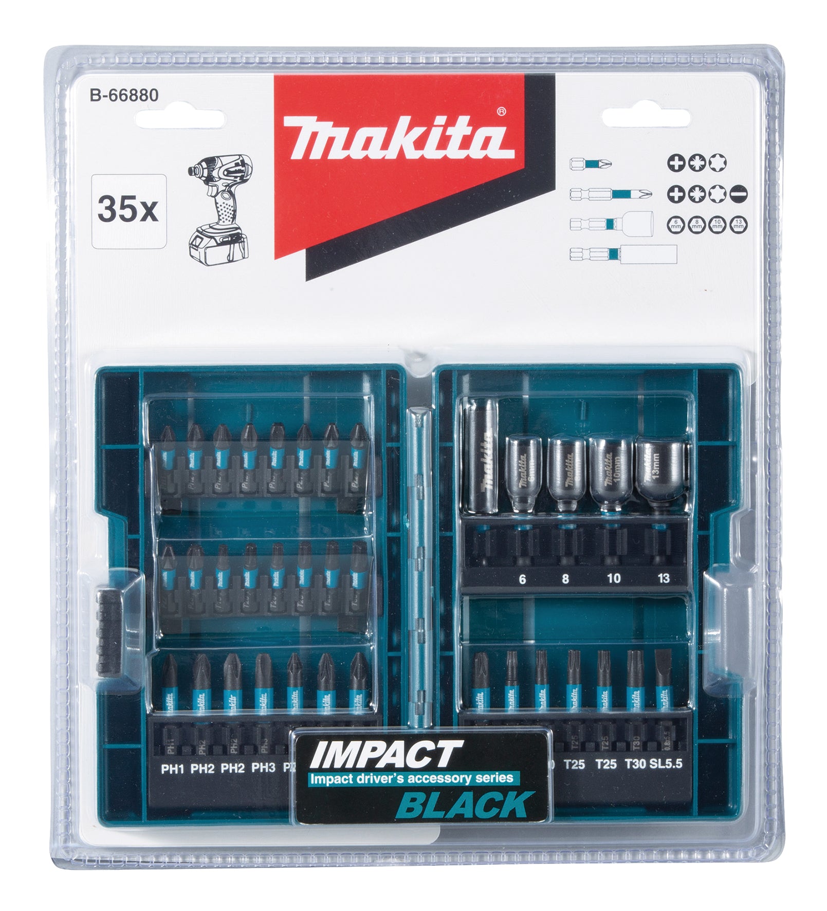 Bit-Set Impact Black 35-tlg. B-66880
