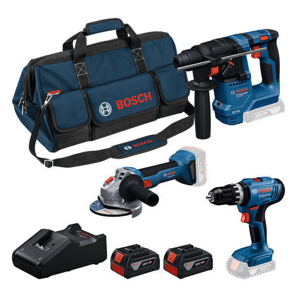 Akku-Maschinen-Set 18V GSB+GBH+GWS