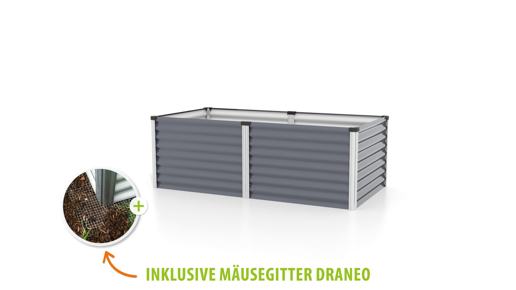 Hochbeet Linus 630, granit/alu - Set