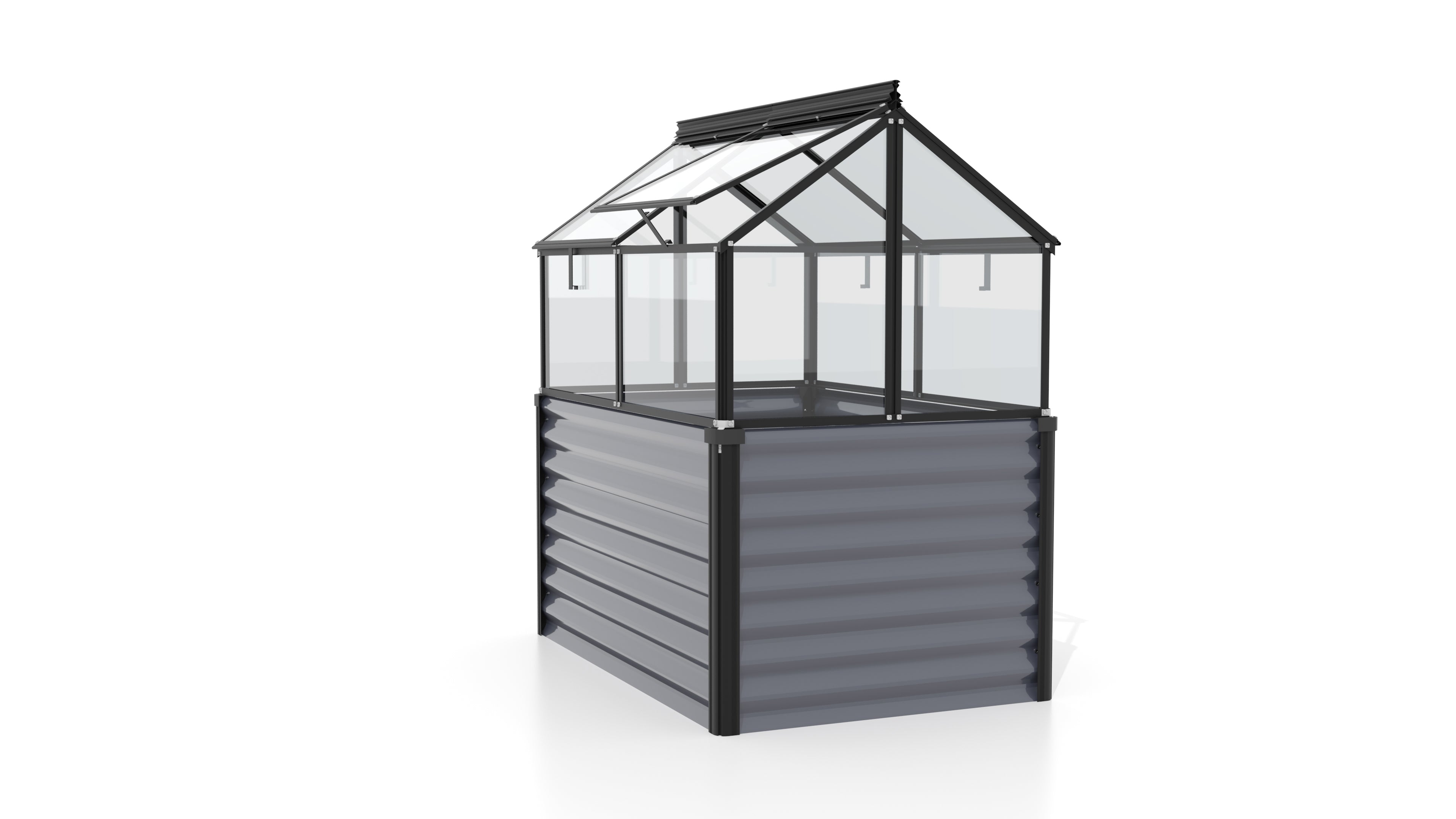 Hochfrühbeet Gaia Jumbo ESG, granit/schwarz - Set