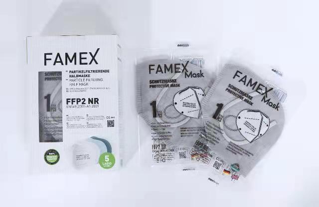 FAMEX 10 Feinstaubmasken FFP2 grau
