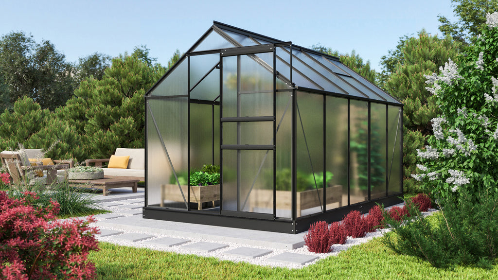 Gewächshaus Comet 6200 HKP4mm, schwarz - Set