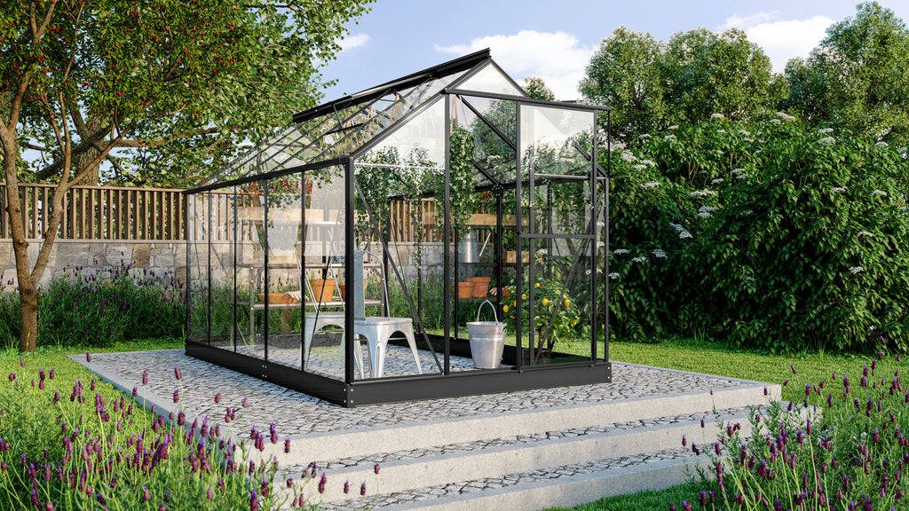 Gewächshaus Triton 6200 ESG 3mm, schwarz - Set