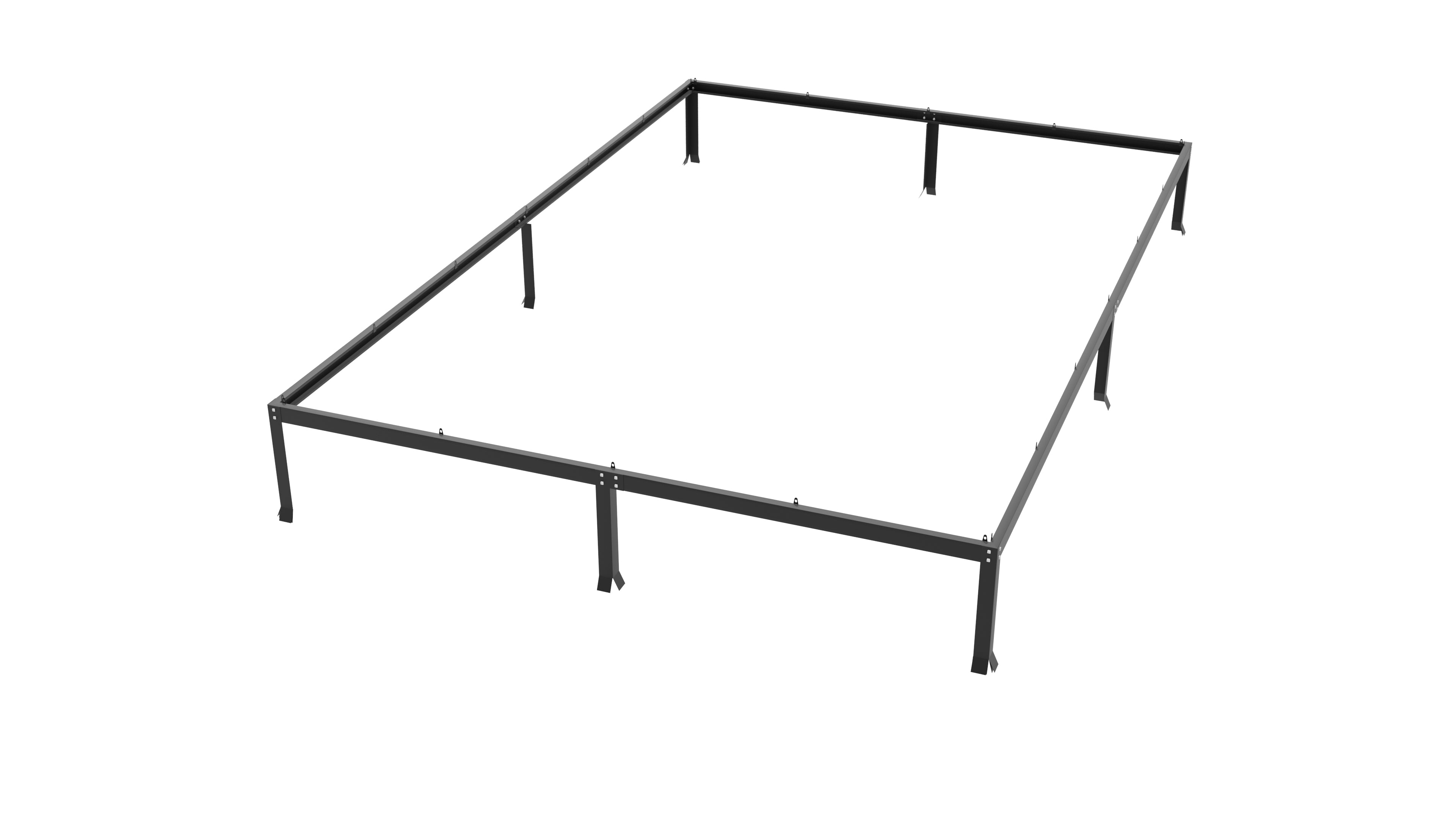 Gewächshaus Uranus 9900 ESG 3mm, schwarz - Set