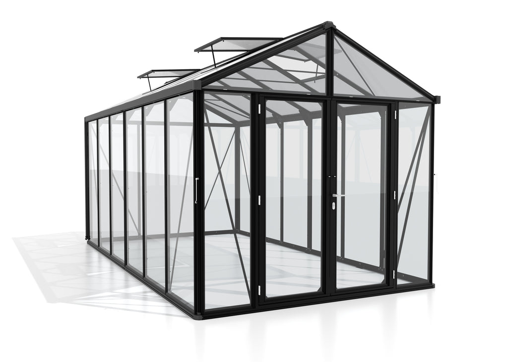 Gewächshaus Zeus Comfort 11900 ESG/HKP, schwarz