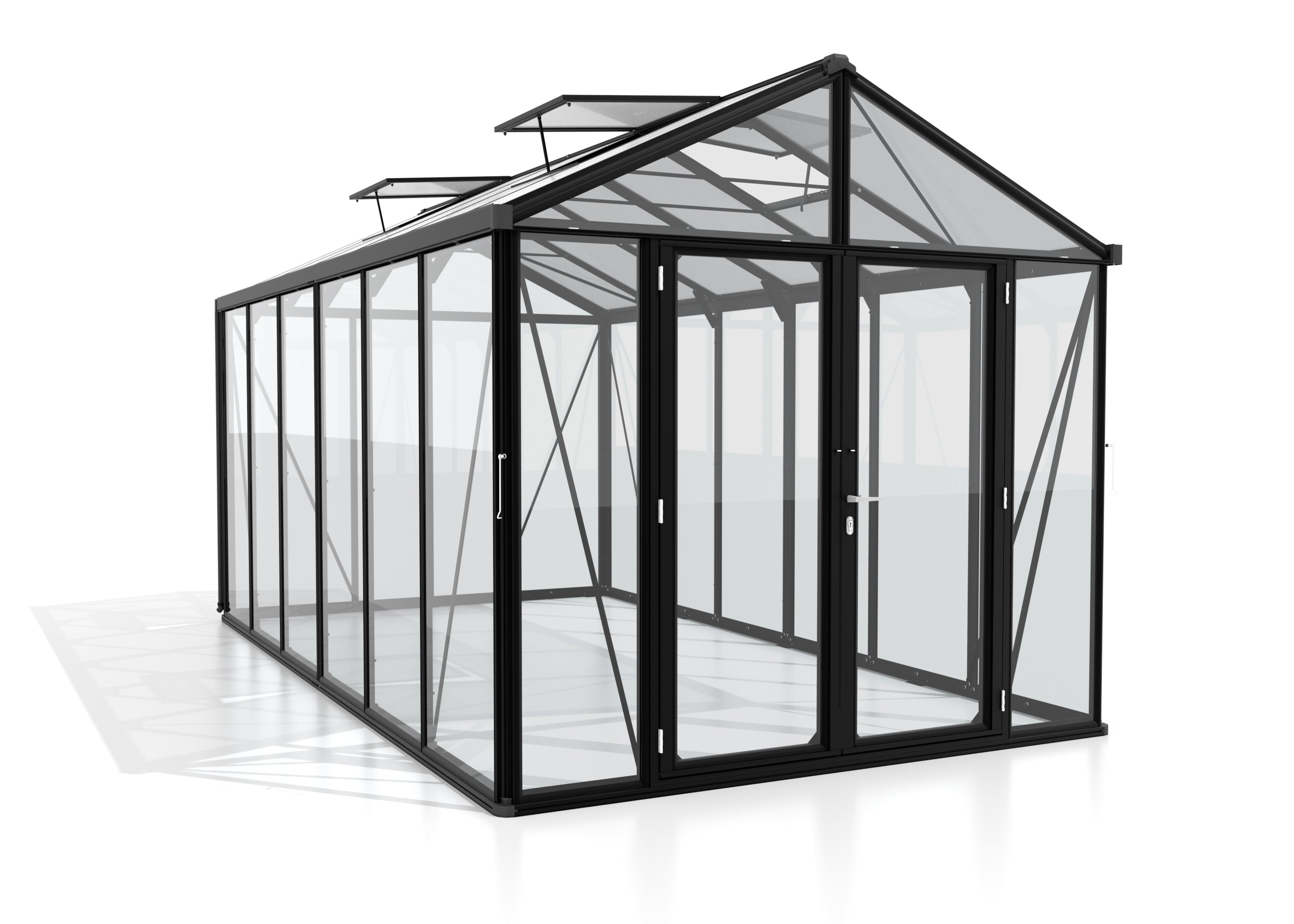 Gewächshaus Zeus Comfort 11900 ESG/HKP, schwarz