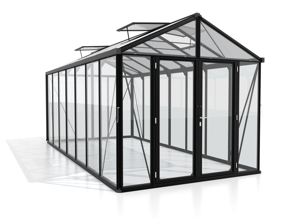 Gewächshaus Zeus Comfort 13800 ESG/HKP, schwarz