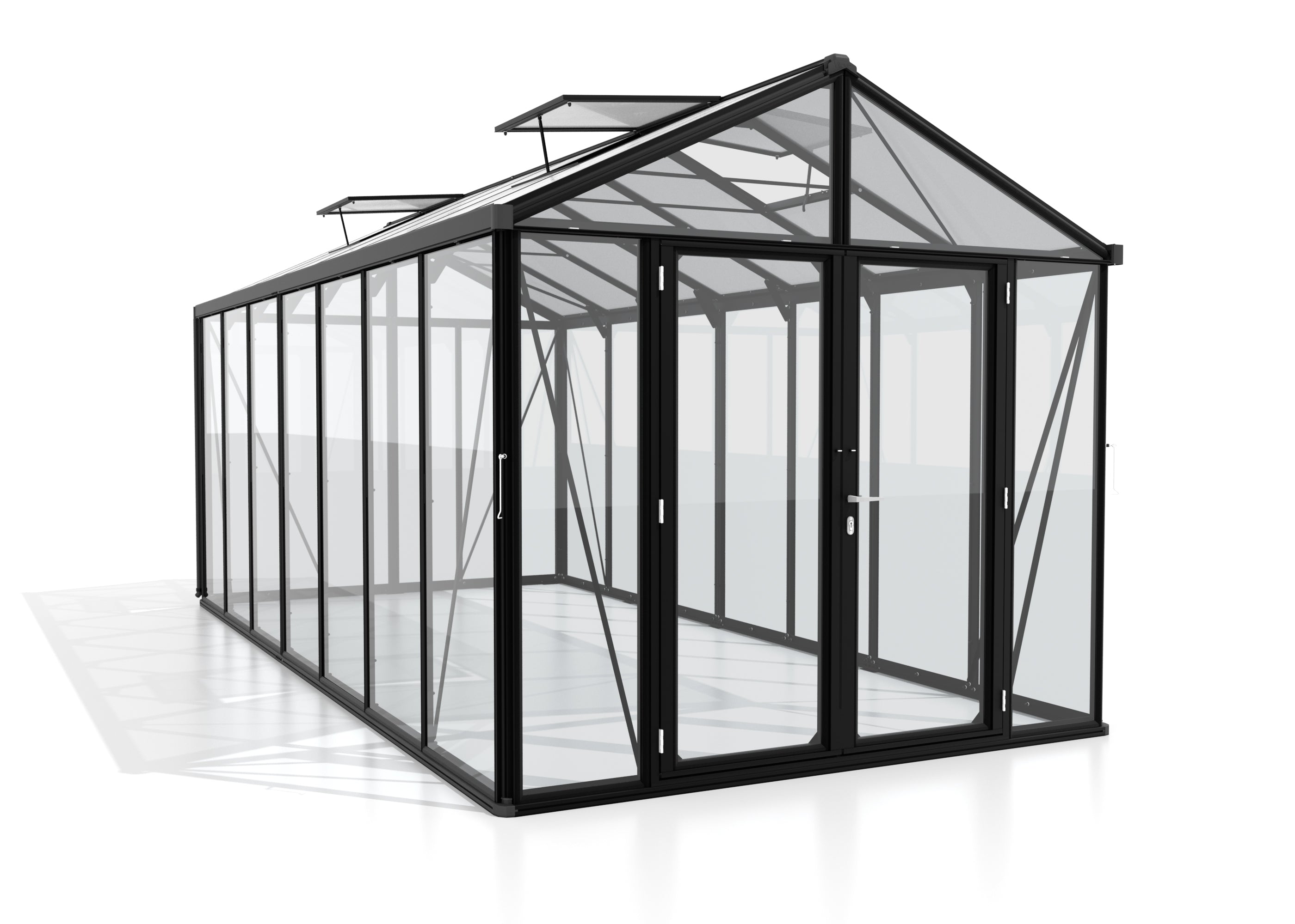 Gewächshaus Zeus Comfort 13800 ESG/HKP, schwarz