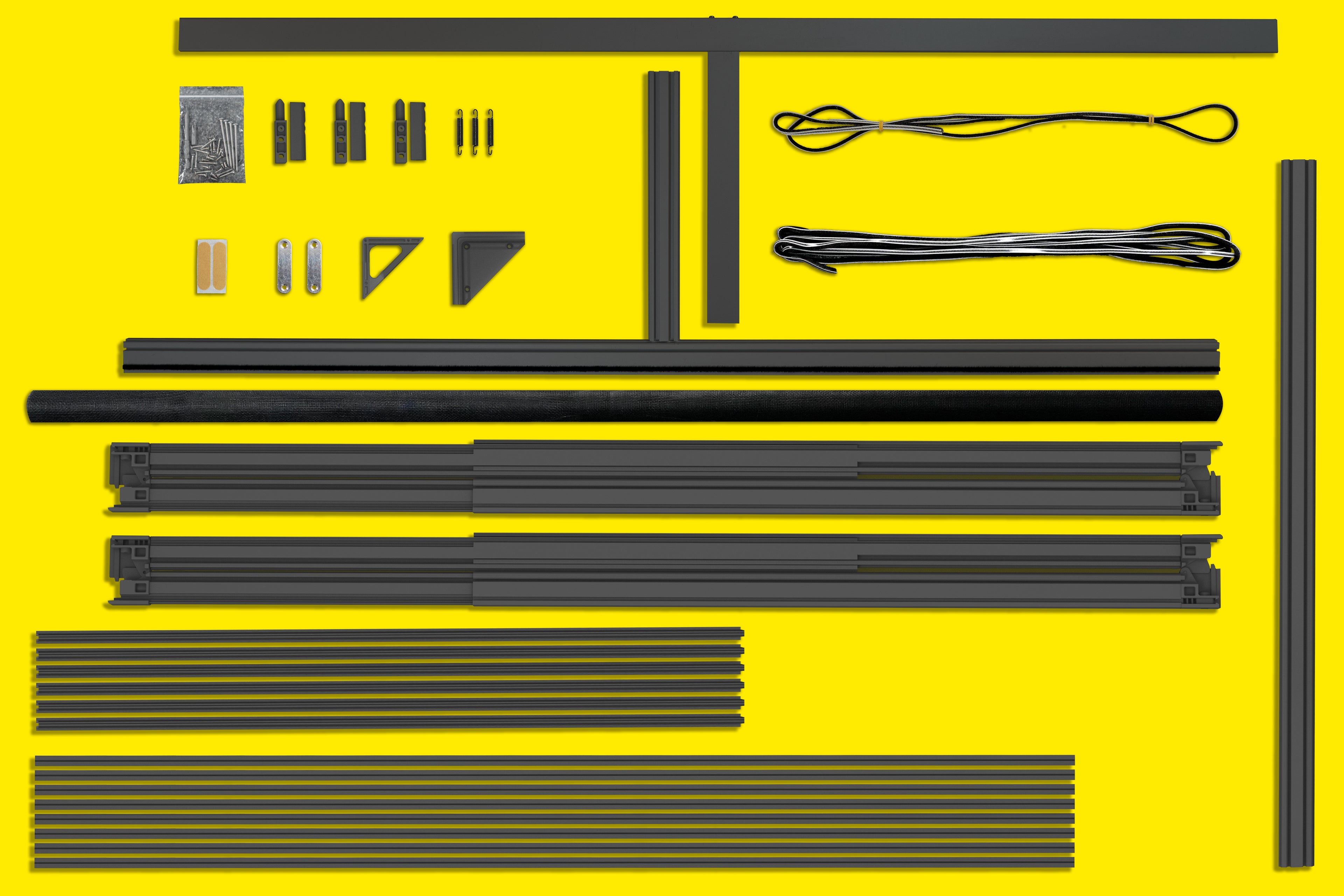Insekten-Klapptür 100 x 210 cm Grau