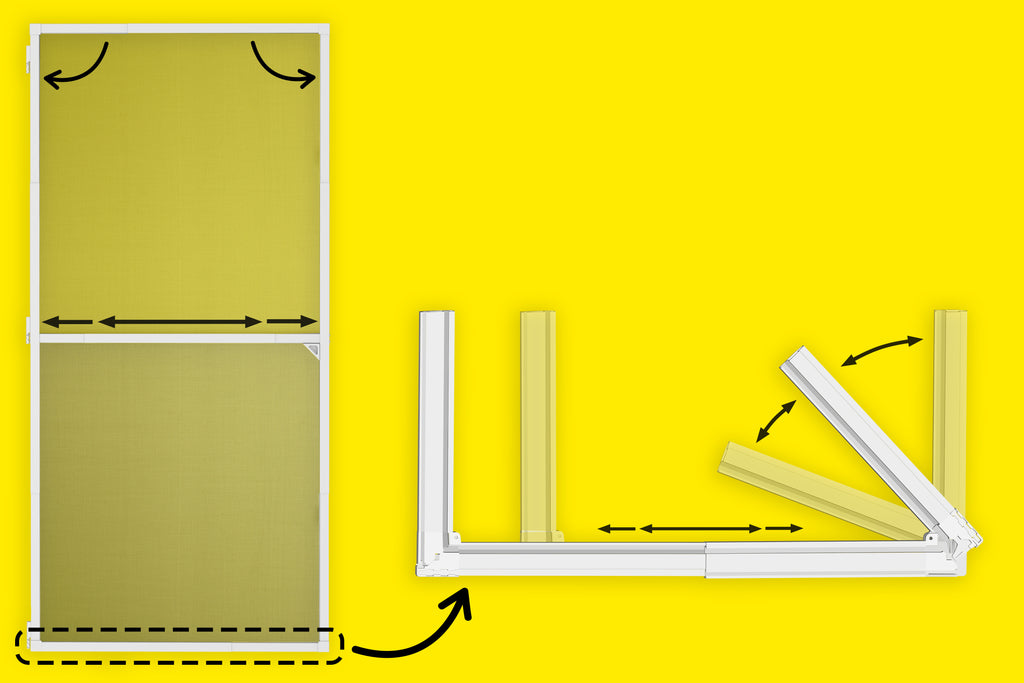 Insekten-Klapptür 100 x 210 cm Weiß