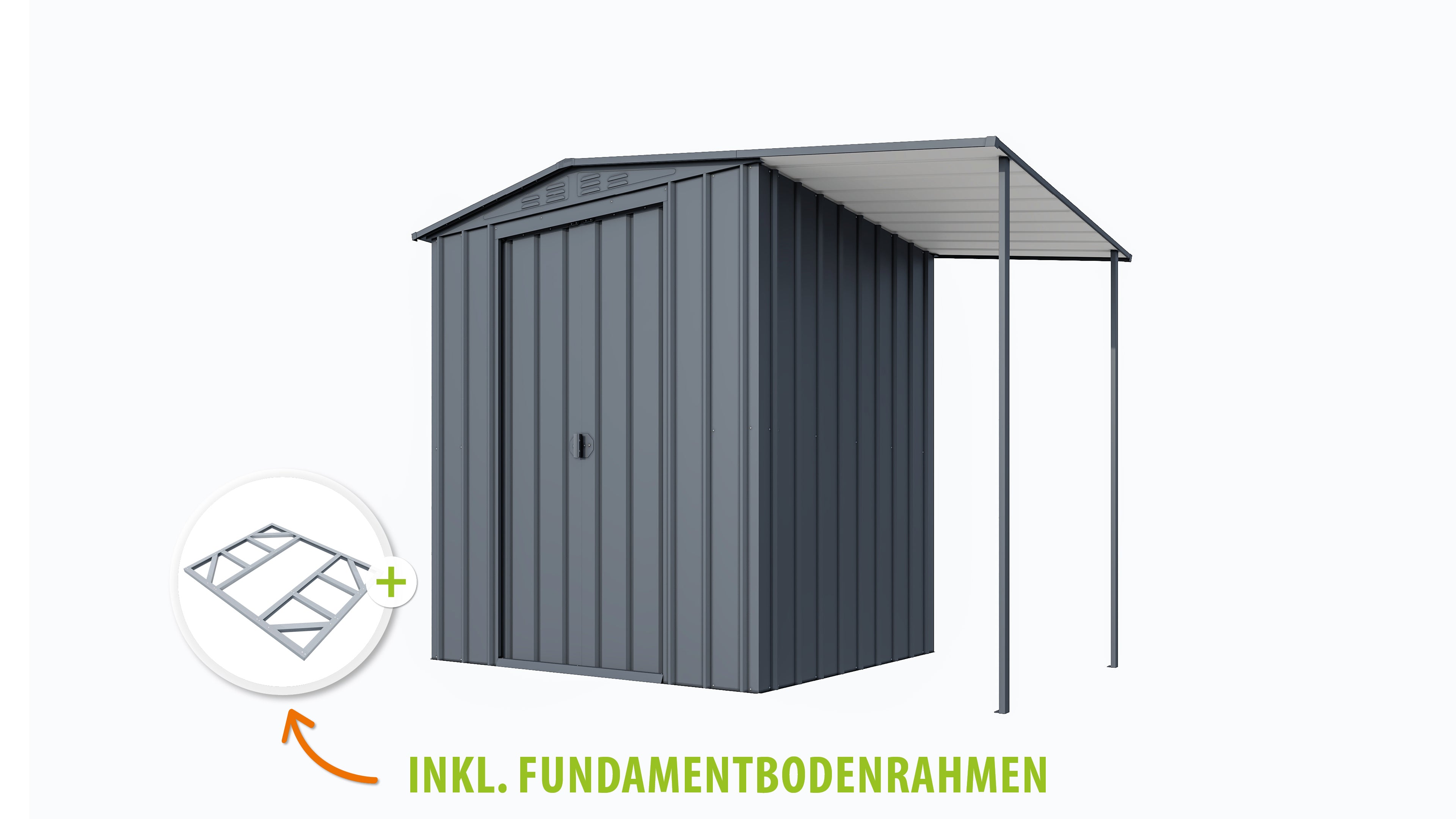 Metallgerätehaus Gartenmanager Dream 65, anthrazit - Set