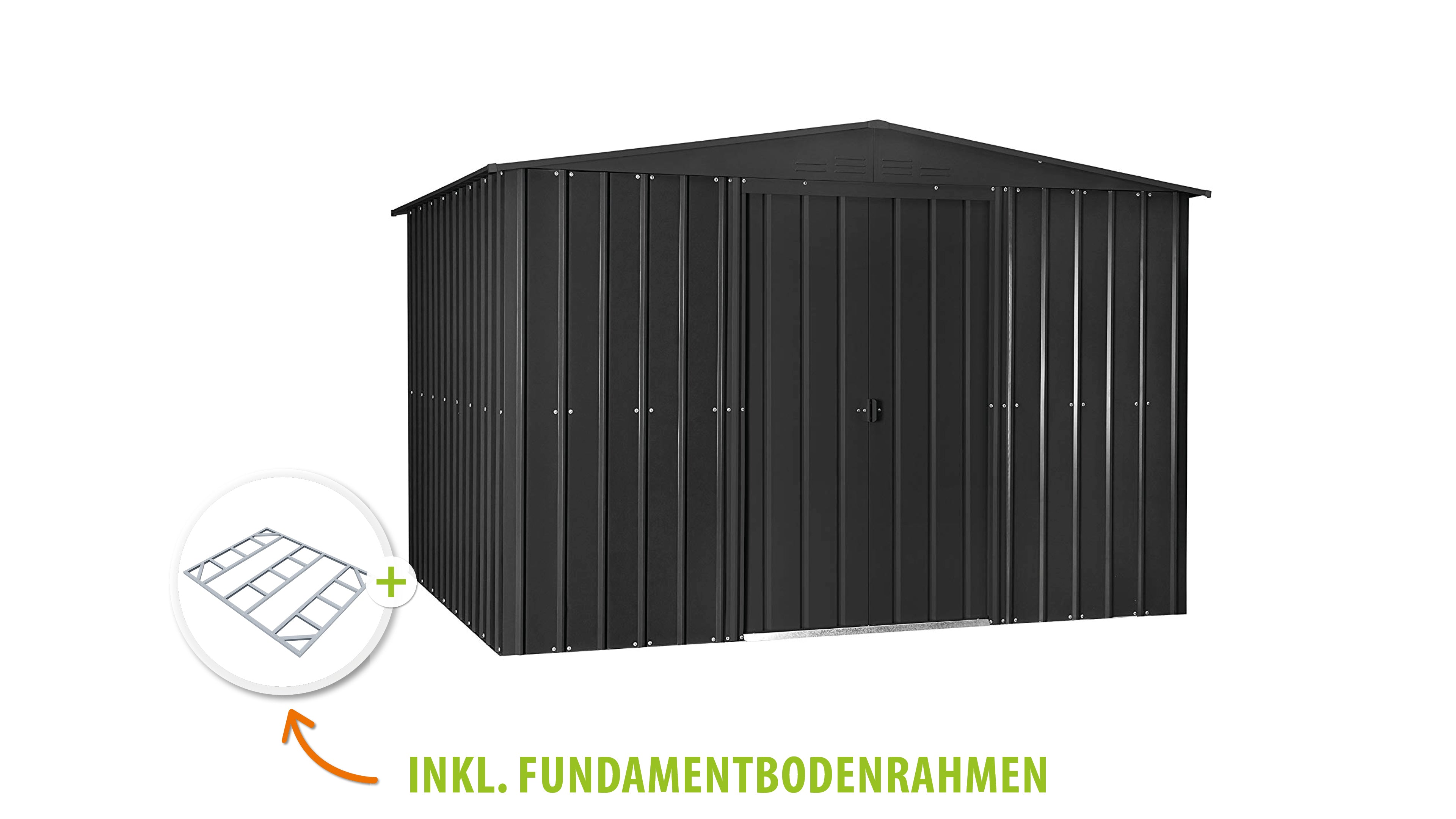 Metallgerätehaus Gartenmanager Dream 108, anthrazit - Set