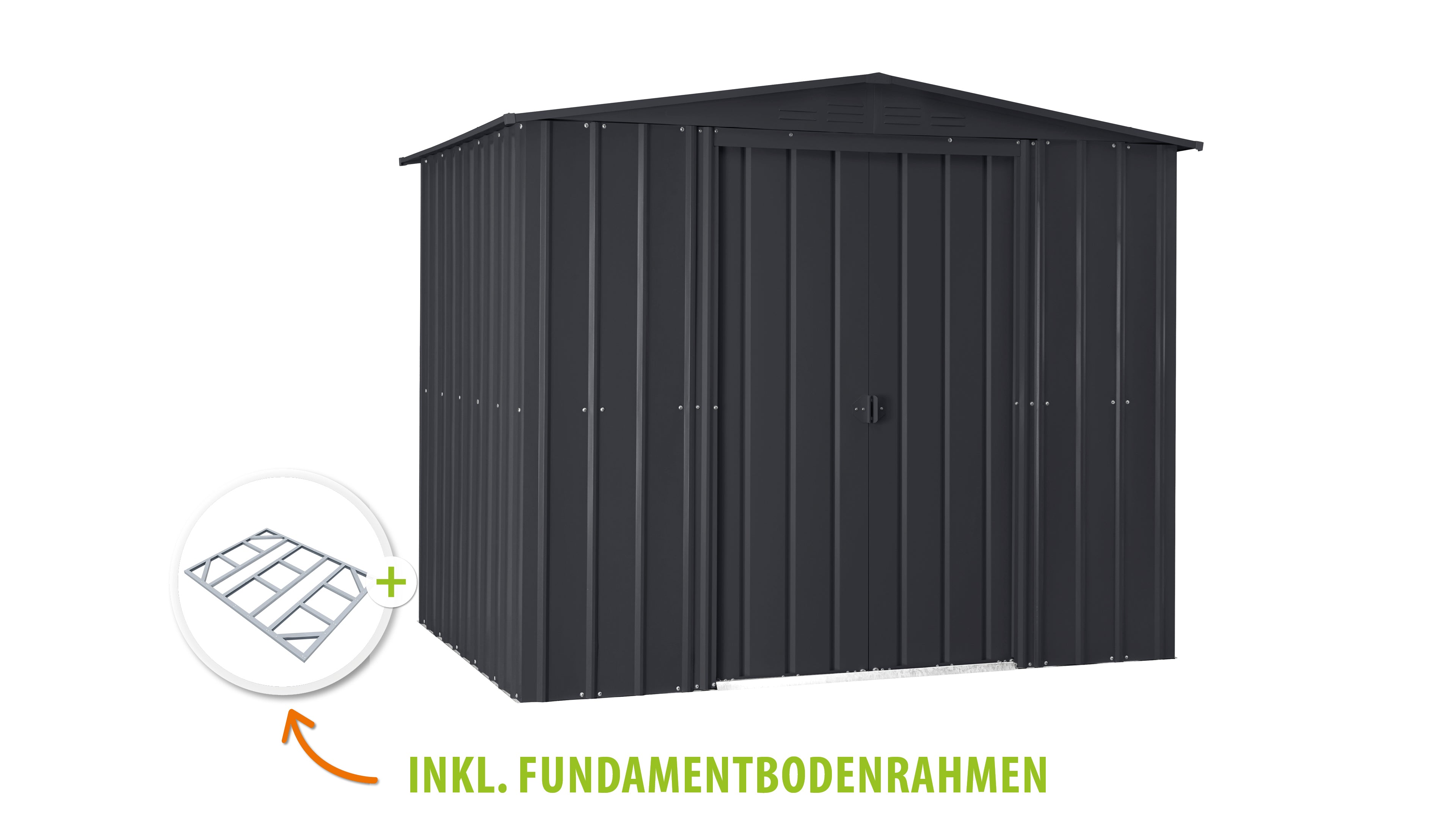 Metallgerätehaus Gartenmanager Dream 86, anthrazit - Set