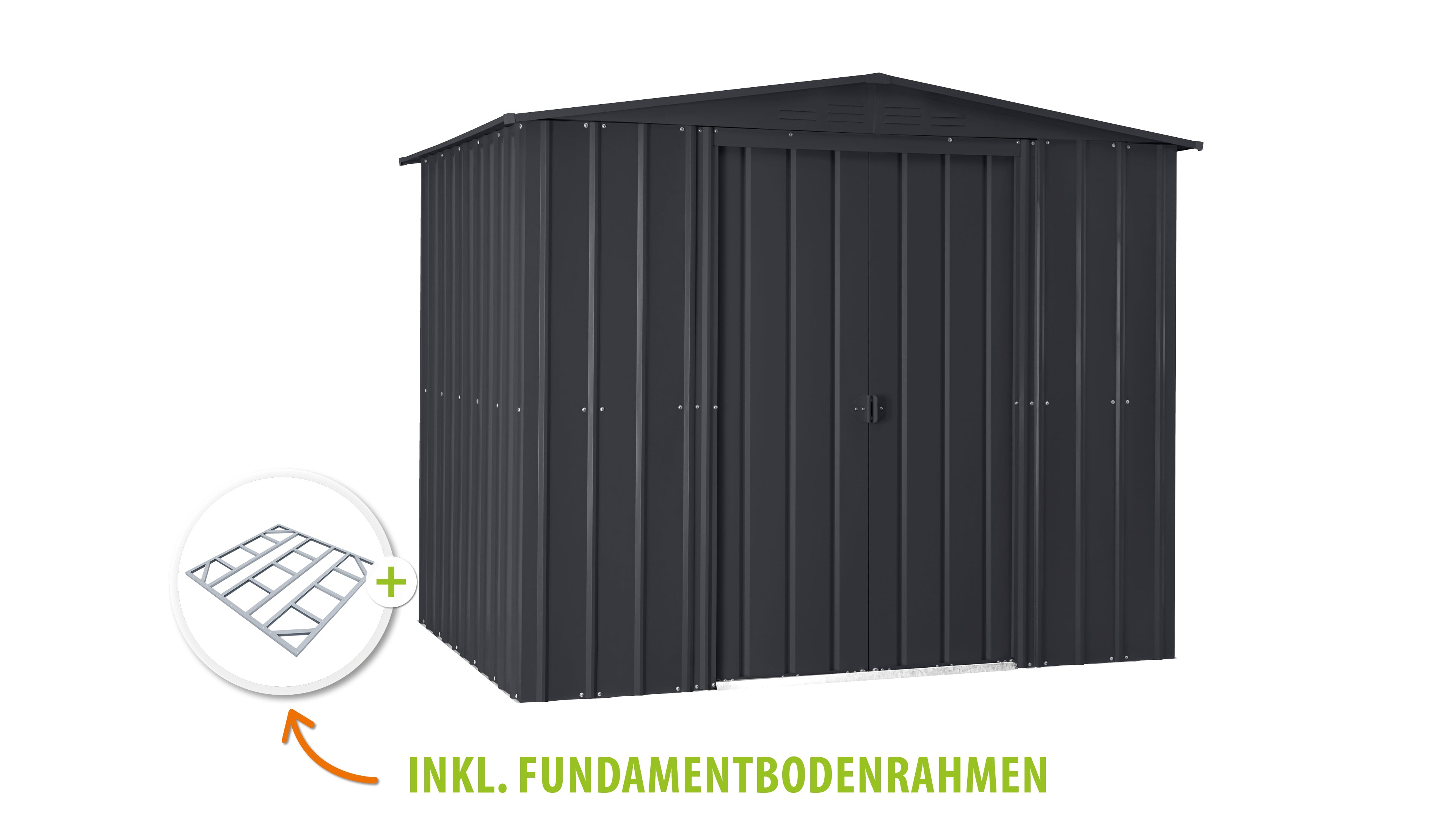 Metallgerätehaus Gartenmanager Dream 88, anthrazit - Set