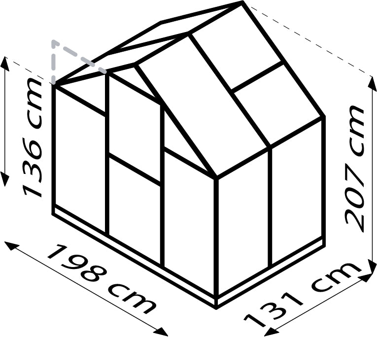Gewächshaus Triton 2500 ESG 3mm, smaragd - Set