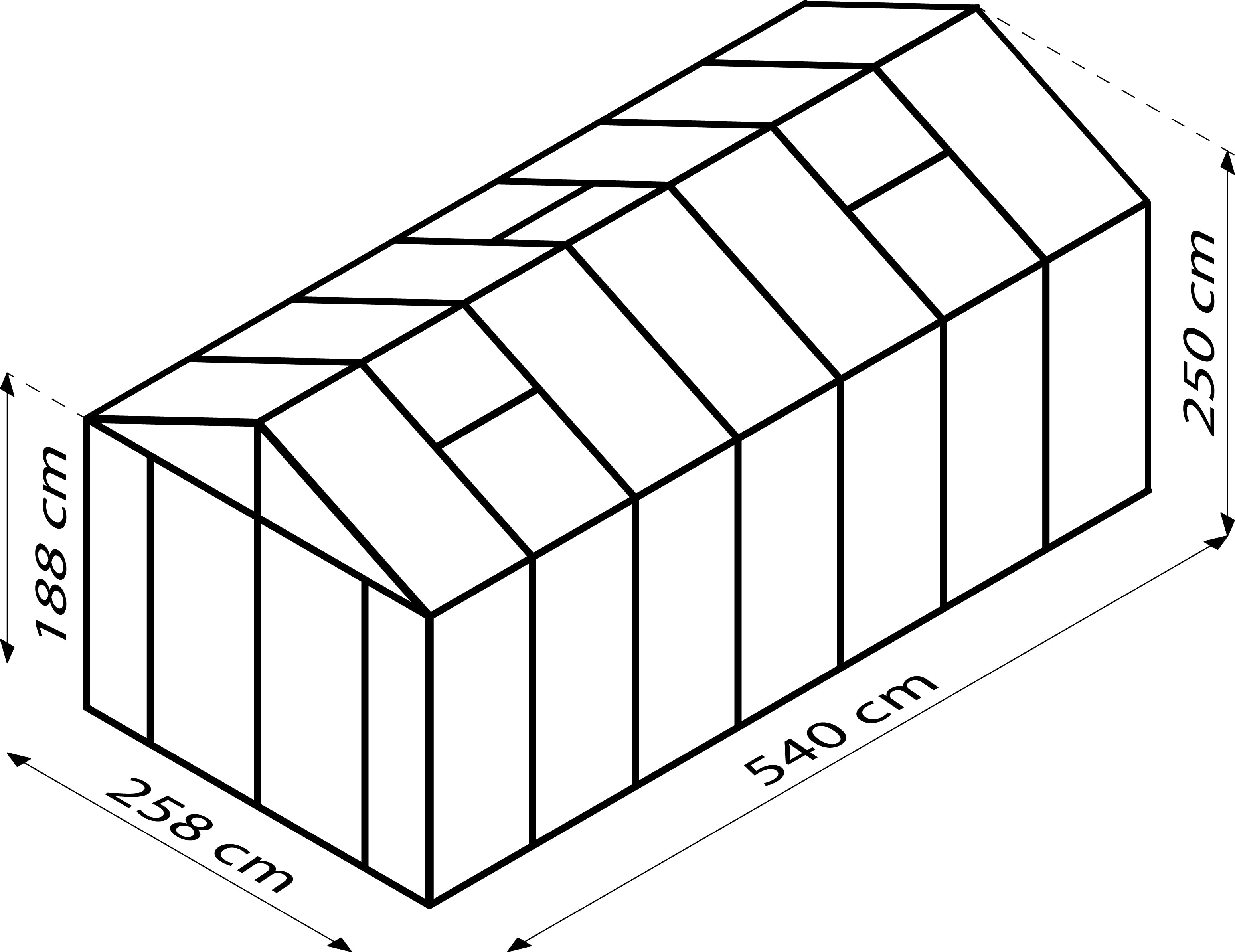 Gewächshaus Zeus Comfort 13800 HKP 16mm