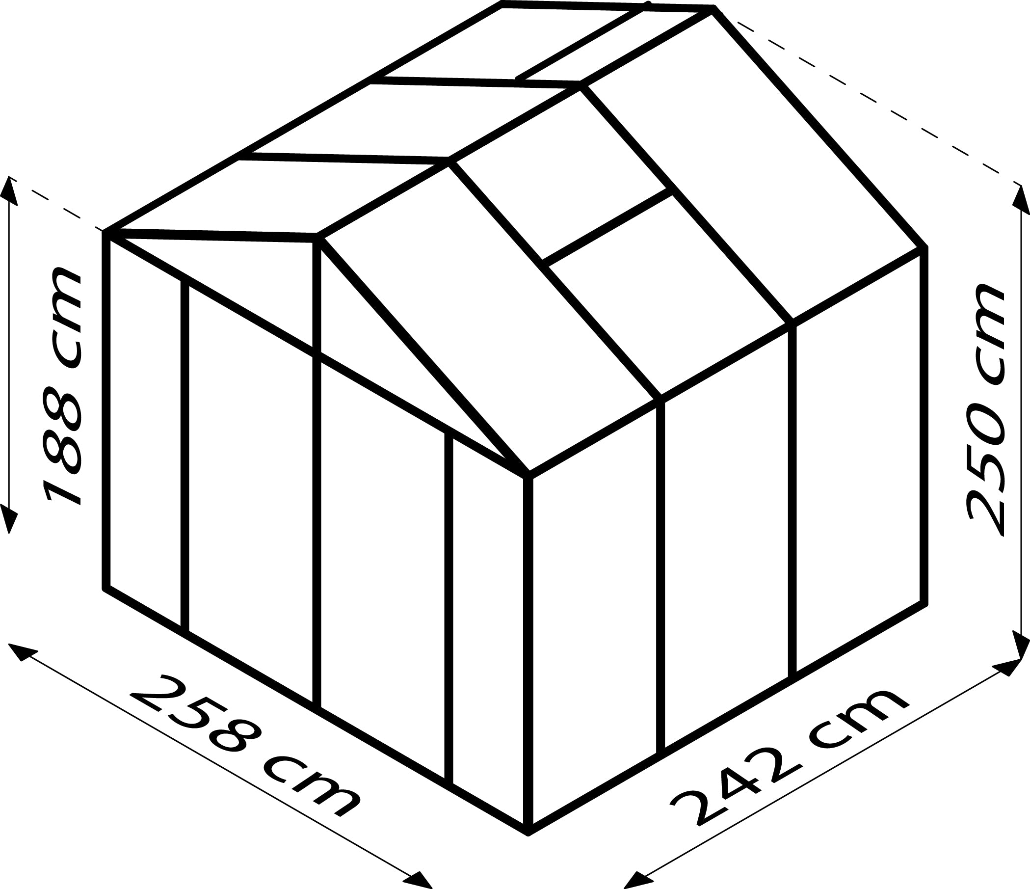 Gewächshaus Zeus Comfort 6200 HKP 16mm