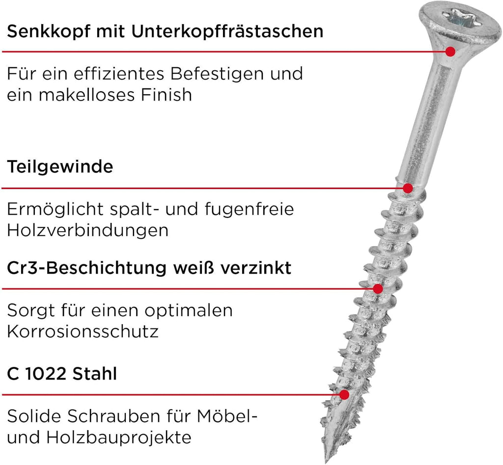 Spanplattenschrauben Cr3 Tx30 6x