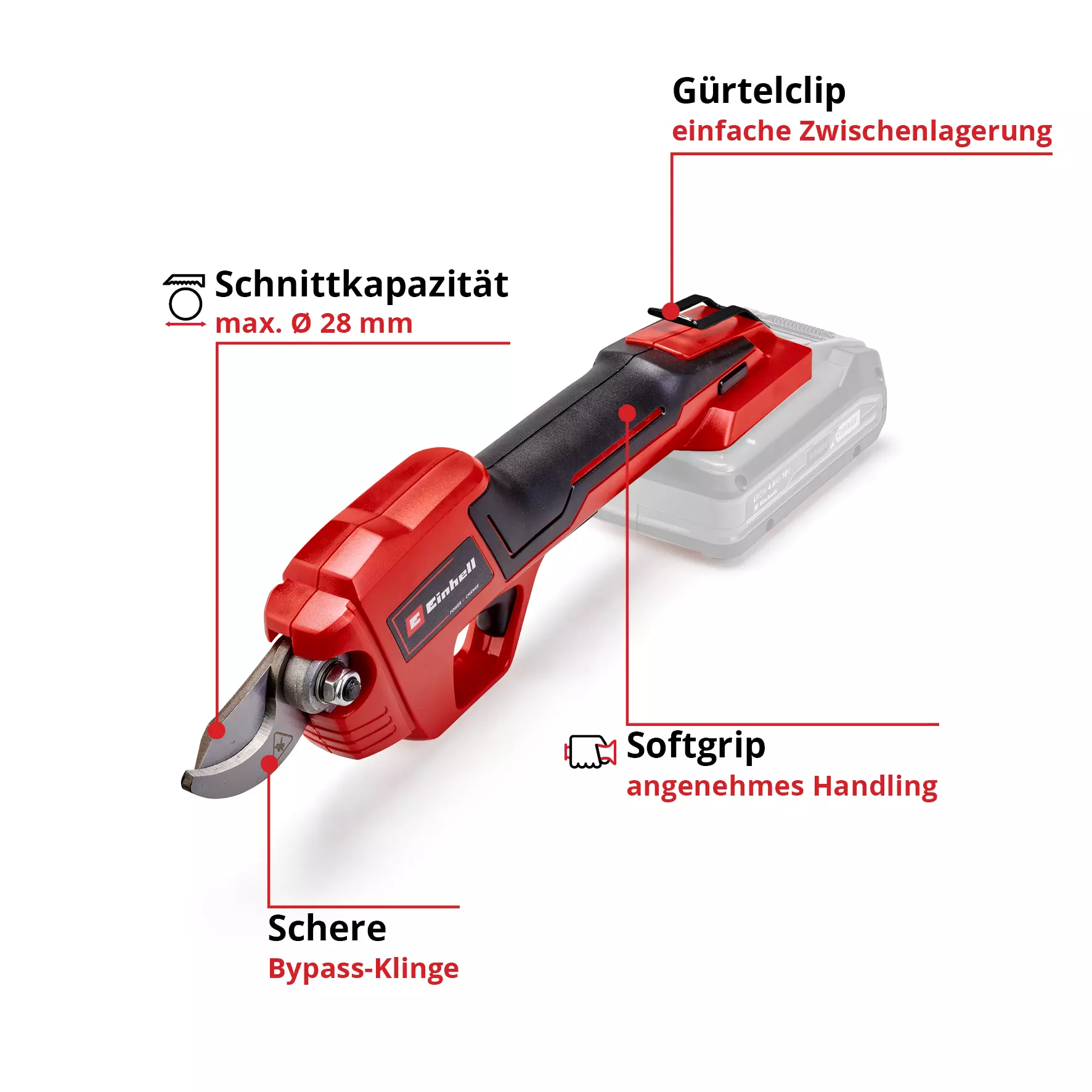 Akku-Astschere GE-LS 18 Li Solo, Power X-Change