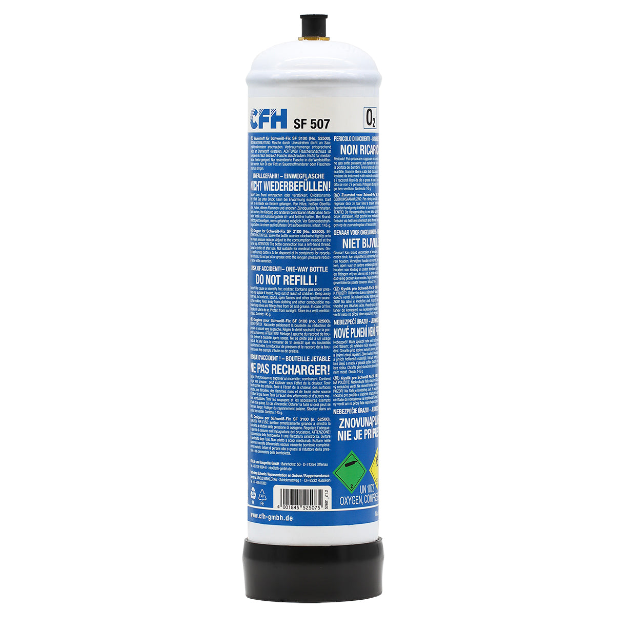 Sauerstoff-Flasche SF 507 (0,95 Liter)